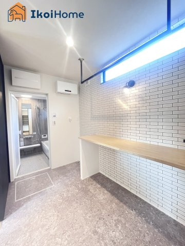 加古郡稲美町国北2丁目　新築戸建の浴室|【ホームページに現地動画掲載中】●年中無休：当日予約可●室内干し可能なランドリールームを完備！