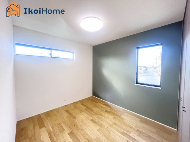 加古郡稲美町国北2丁目　新築戸建の内装|【ホームページに現地動画掲載中】●年中無休：当日予約可●2面室採光で明るい2F洋室6帖です。