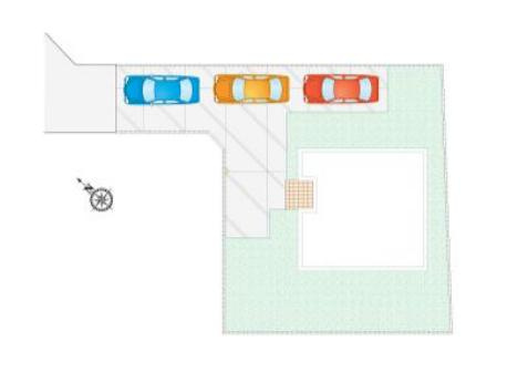 古河市大堤　新築戸建　６号棟の区画図