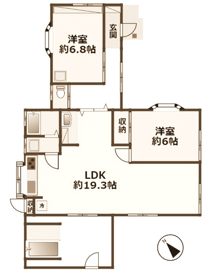 山武市松ケ谷ロ　平屋中古戸建の間取り|図面と現況に相違がある場合、現況を優先致します。