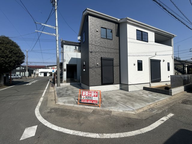 新築　前橋市六供町一丁目25-1期　LIGNAGE　１号棟の前面道路含む現地写真|現地写真　南側接道幅員約6ｍ　西側接道幅員約6ｍ