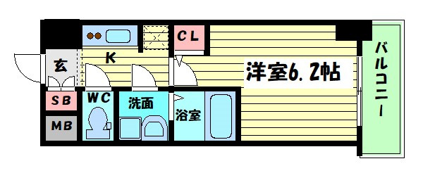 【間取り】 | S-RESIDENCE南堀江