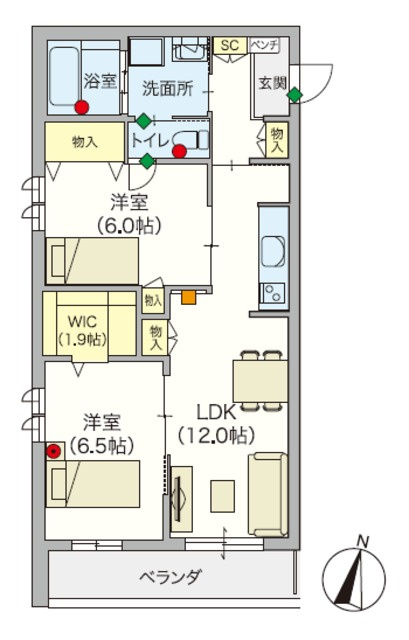 （シニア限定）ヘーベルヴィレッジ大宮の間取り