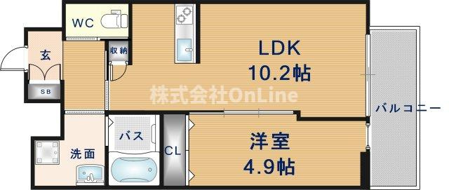 シャルールメゾン桃谷の間取り