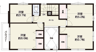 【仲介手数料無料】所沢市上新井３２期全２棟２号棟所沢市新築住宅は西武ハウジングの間取り