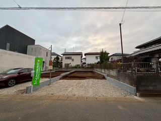 野田市山崎4期　新築戸建　1号棟の前面道路含む現地写真|北東側4.5ｍ公道