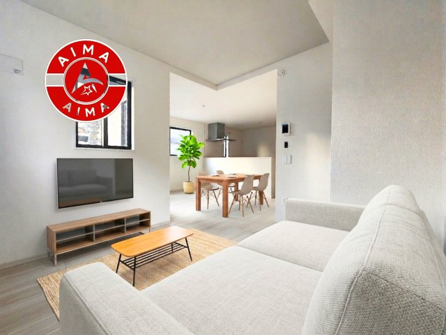 福岡市中央区港3丁目第1-1棟（1号棟）の居間・リビング|明るく開放的なリビングダイニングは豊かな陽光が注ぎ込み、やすらぎの空間を演出してくれます。ご家族で楽しいひとときをお過ごし下さい。※家具はCGを合成したものです。