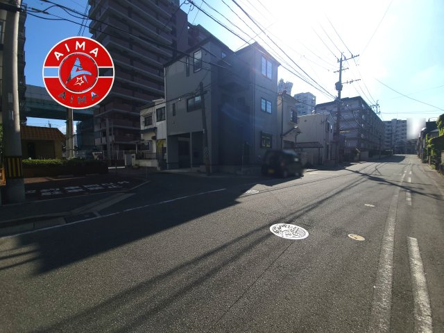 福岡市中央区港3丁目第1-1棟（1号棟）の前面道路含む現地写真|前面道路です。
