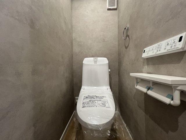 ～海の風感じるこの場所で～西柴2丁目新築戸建てのトイレ|落ち着いた色調のトイレです