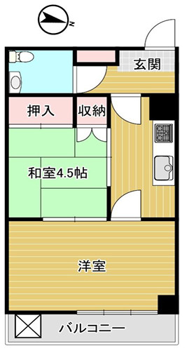 湯河原サニーハイツ1号館の間取り