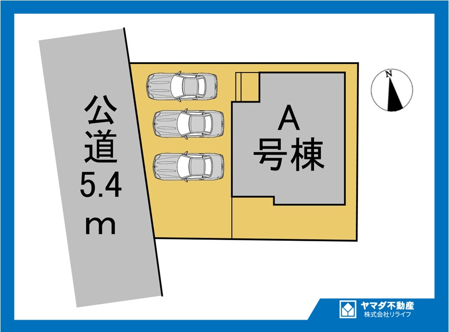 ハートフルタウン　一宮市起2期　全1区画分譲の区画図|■区画図
■YAMADA電機の　ヤマダ不動産　株式会社リライフ　
いつでもお問合わせ下さい。