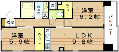 IL ROSSO堀川六角の間取り