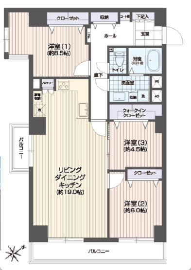 【間取り】 | 登戸ハイデンス