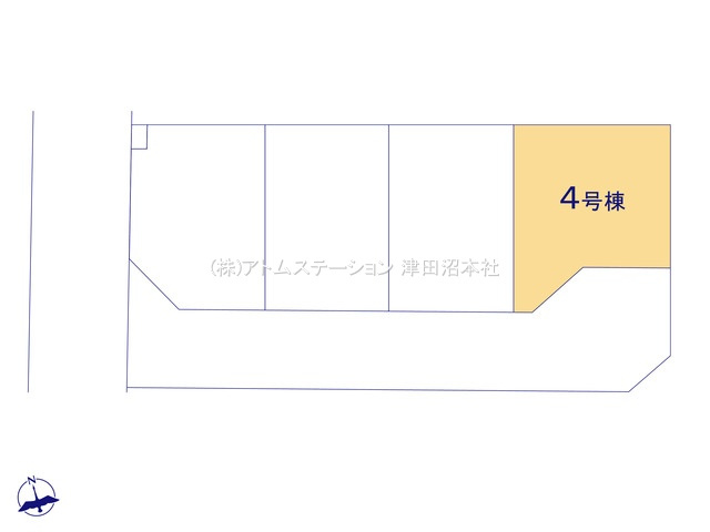 【区画図】 | アトムセレクト船橋市芝山9期　4号棟