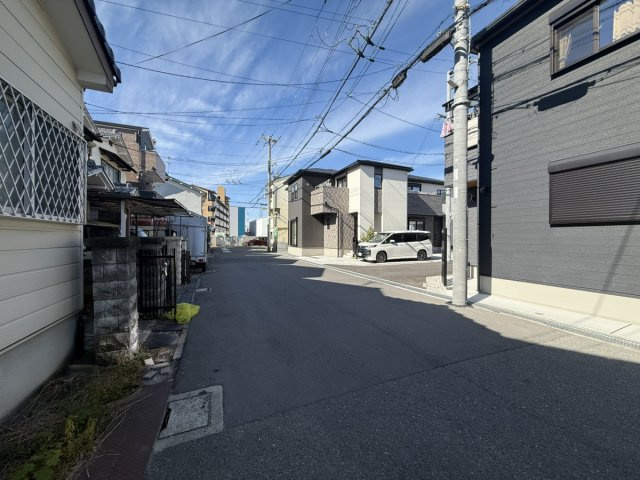 サン・タウン北岸和田3丁目の前面道路含む現地写真