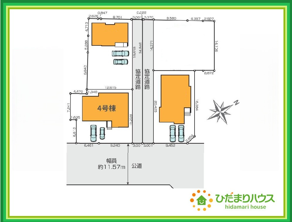 ひたちなか市足崎1期　新築戸建　4号棟の区画図|閑静な住宅地で叶える穏やかな新生活☆彡