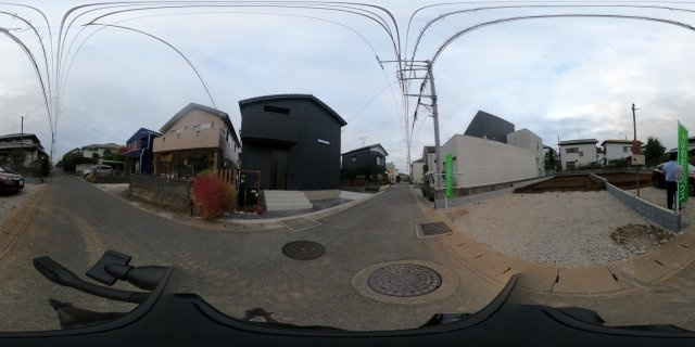 野田市山崎4期　新築戸建　2号棟の前面道路含む現地写真|北東側4.5ｍ公道