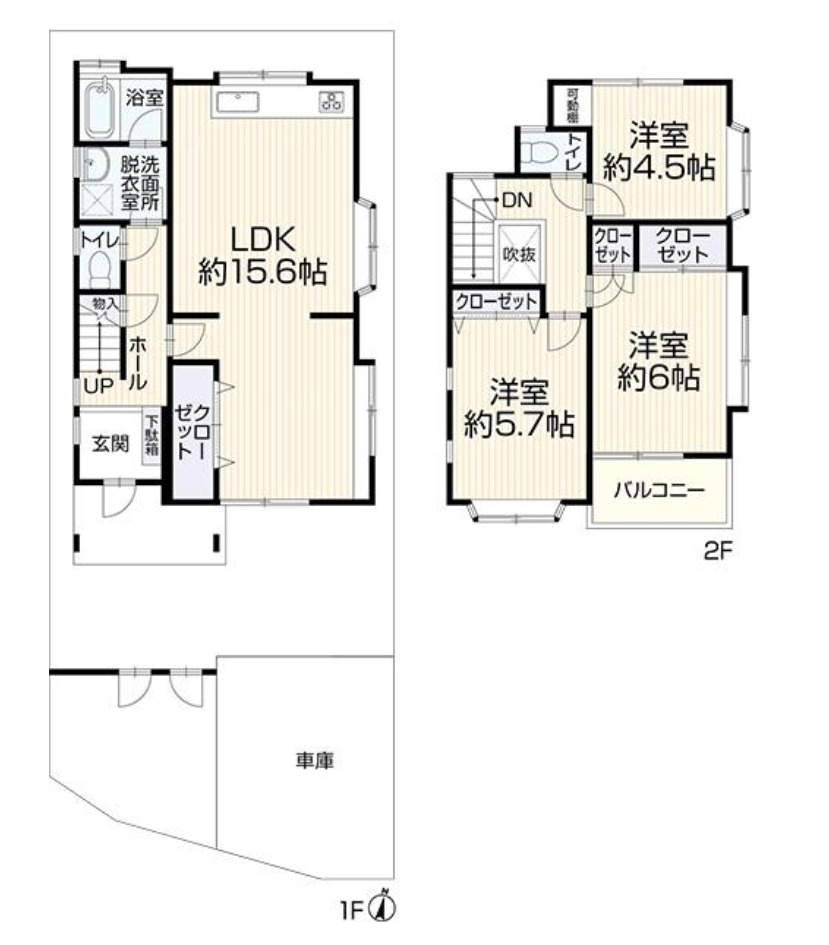 横浜市栄区東上郷町 中古戸建て【仲介手数料無料】の間取り