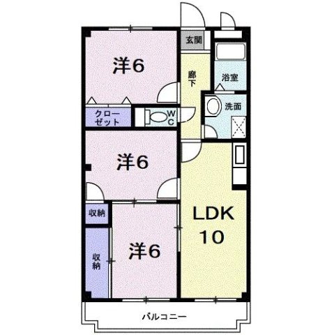 サンスコーレ壱番館の間取り