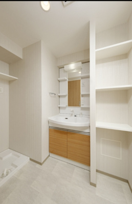 【洗面所】 | ネストピア博多Side Terrace | シンプルで使いやすい洗面台です！