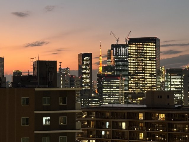 漆黒の空に輝く東京タワーを真正面に望む、至高のナイトビュー。都心のシンボルを独り占めできる贅沢は、この住戸ならではの特権です。ライトアップされたタワーが、日常をドラマチックに演出します。