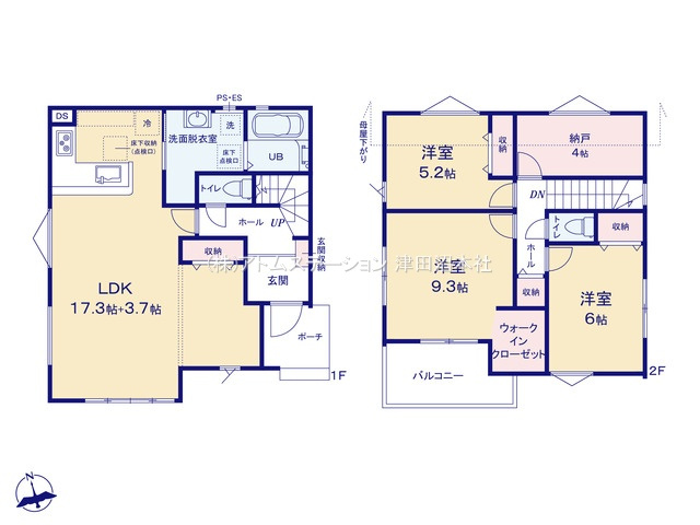 【間取り】 | アトムセレクト船橋市芝山9期　2号棟
