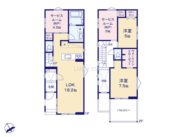 越谷市元柳田町 新築分譲住宅 全2棟 No,1