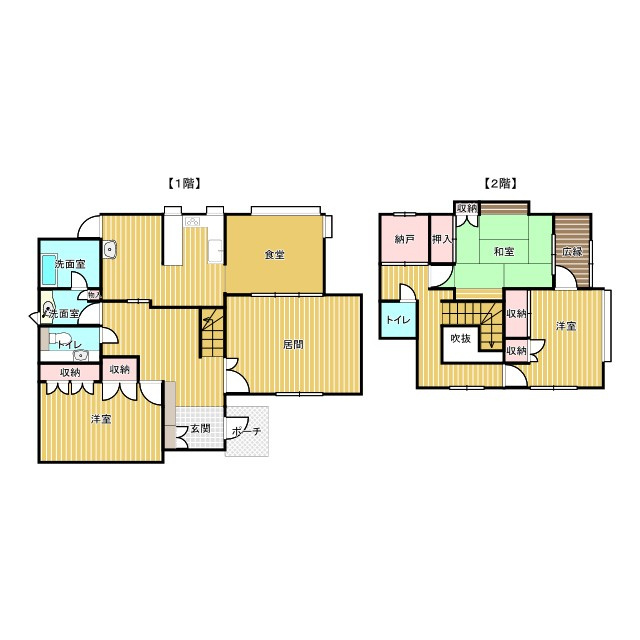 茨城県石岡市南台１丁目　中古戸建の間取り
