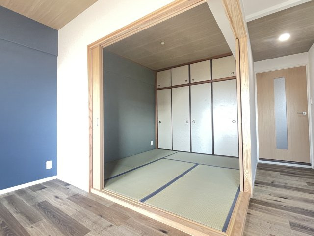 クローバーマンション坪井中央公園の和室|畳交換済の和室