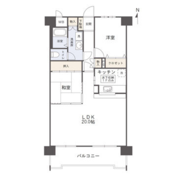 クローバーマンション坪井中央公園の間取り