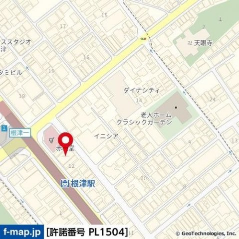 ライオンズマンション文京根津の地図