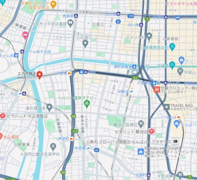 【地図】 | エグゼ難波WESTリバー