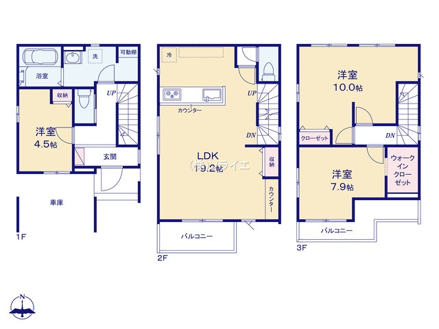 所沢市けやき台7期　全2棟　新築戸建て　リガーレの間取り|令和7年11月25日撮影。