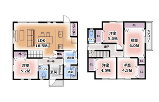 【間取り】 | 野洲市比留田　中古戸建