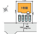 【仲介手数料無料】所沢市中富南２期　全１棟　所沢市の新築住宅は西武ハウジングの区画図