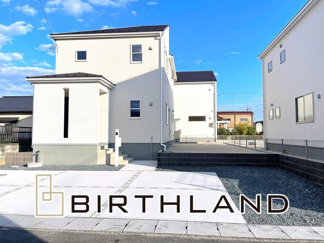 新築戸建・新築建売　いわき市平下平窪１期　平四小・平一中の外観|〈1号棟〉完成済み！内覧可能です♪全居室南向きで陽当たりの良いお家です！