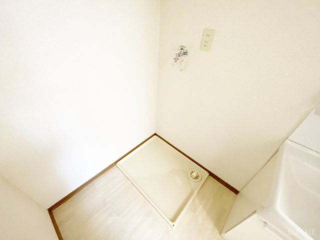 サンシャイン角田Ⅱの洗面所|室内洗濯機置き場！