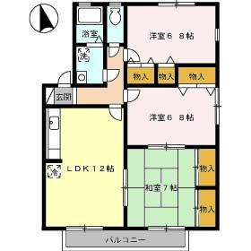 【間取り】 | ルミナス山城　A棟