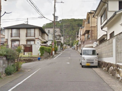 【前面道路含む現地写真】 | 山科区四ノ宮小金塚　売地