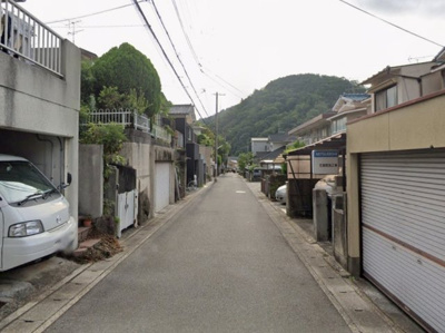 【前面道路含む現地写真】 | 山科区四ノ宮小金塚　売地