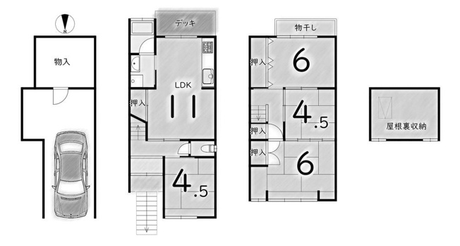【間取り】 | 松室吾田神町　一戸建