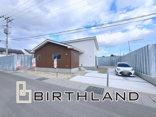 新築戸建・新築建売　福島市飯坂町平野西海枝屋敷　平野小・平野中の外観|人気の平屋建て建売住宅♪住宅性能評価付き！ZEH水準住宅です！
