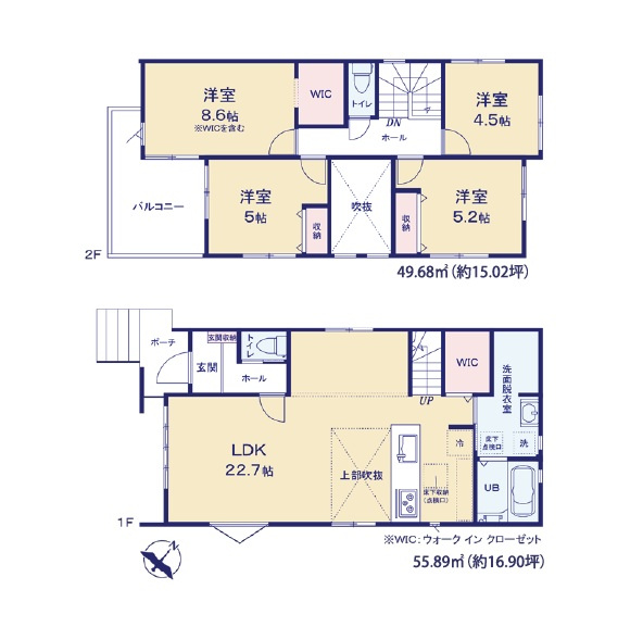 福岡市南区警弥郷2丁目第3-2棟（2号棟）　の区画図|配置図（2号棟）