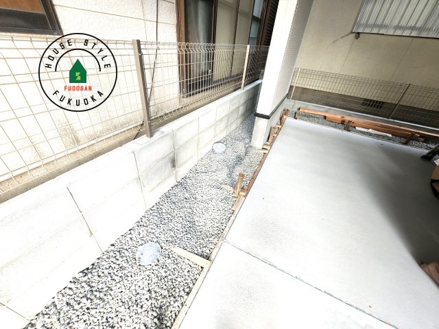 福岡市中央区港3丁目第1-1棟（1号棟）の庭|お庭で自由な時間を過ごせます。