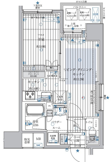 【間取り】 | セルアージュ藤沢エクシール | 防カビ・防ウイルスのフロアガラスコーティング施工