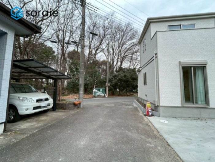 狭山市水野44期　新築戸建　ハートフルタウンの前面道路含む現地写真|1月20日撮影