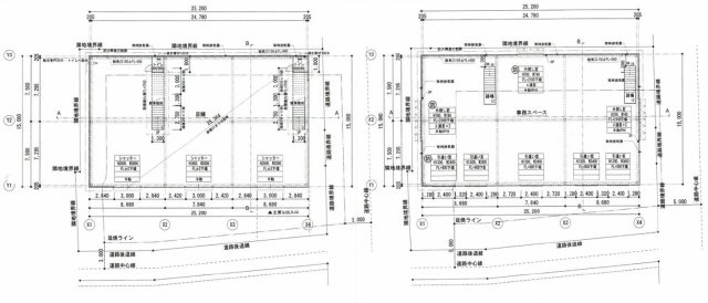 野田市中里の倉庫の間取り|一括貸図面