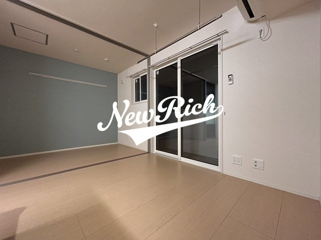 前橋市山王町１丁目のアパートのバルコニー