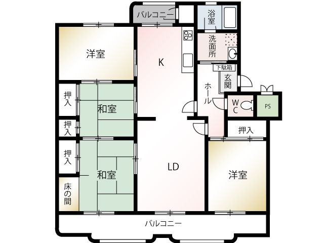 奈多団地の間取り