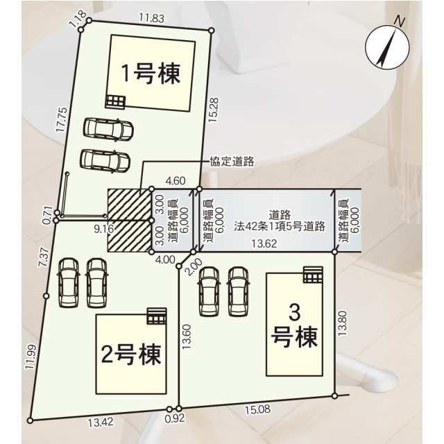 クレイドルガーデン大田原市浅香第８　新築一戸建ての区画図
